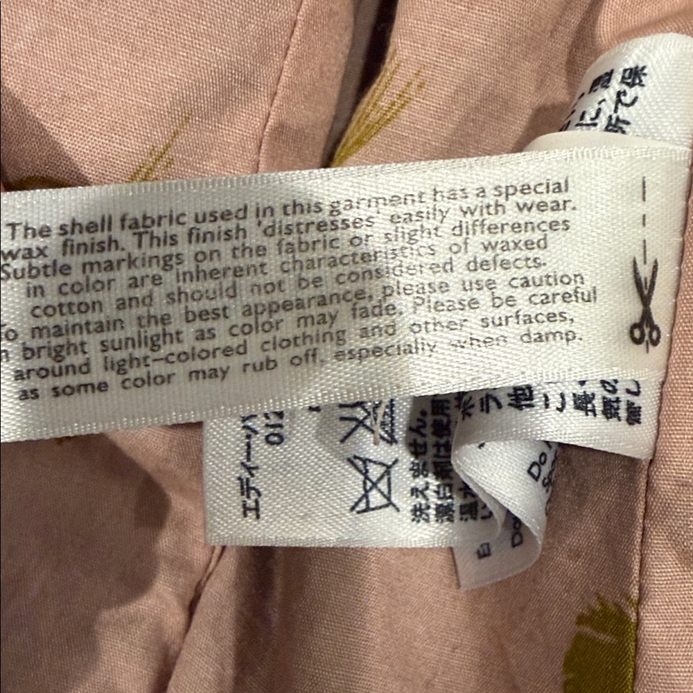 Eddie Bauer Olive Waxed Quilted Barn Jacket Utility Coat Women’s L - Picture 13 of 13